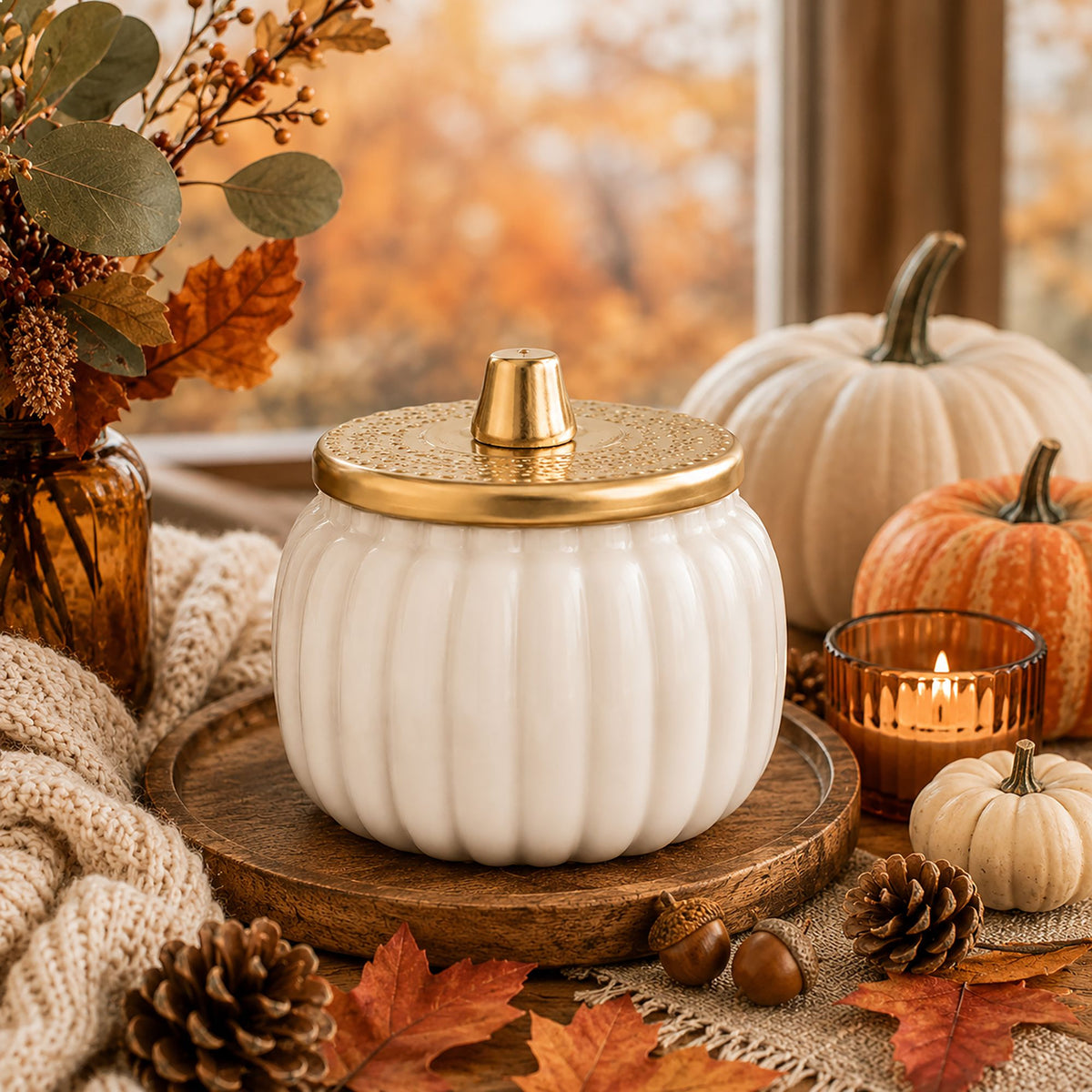 Harvest Reserve™ Ceramic Pumpkin Candle