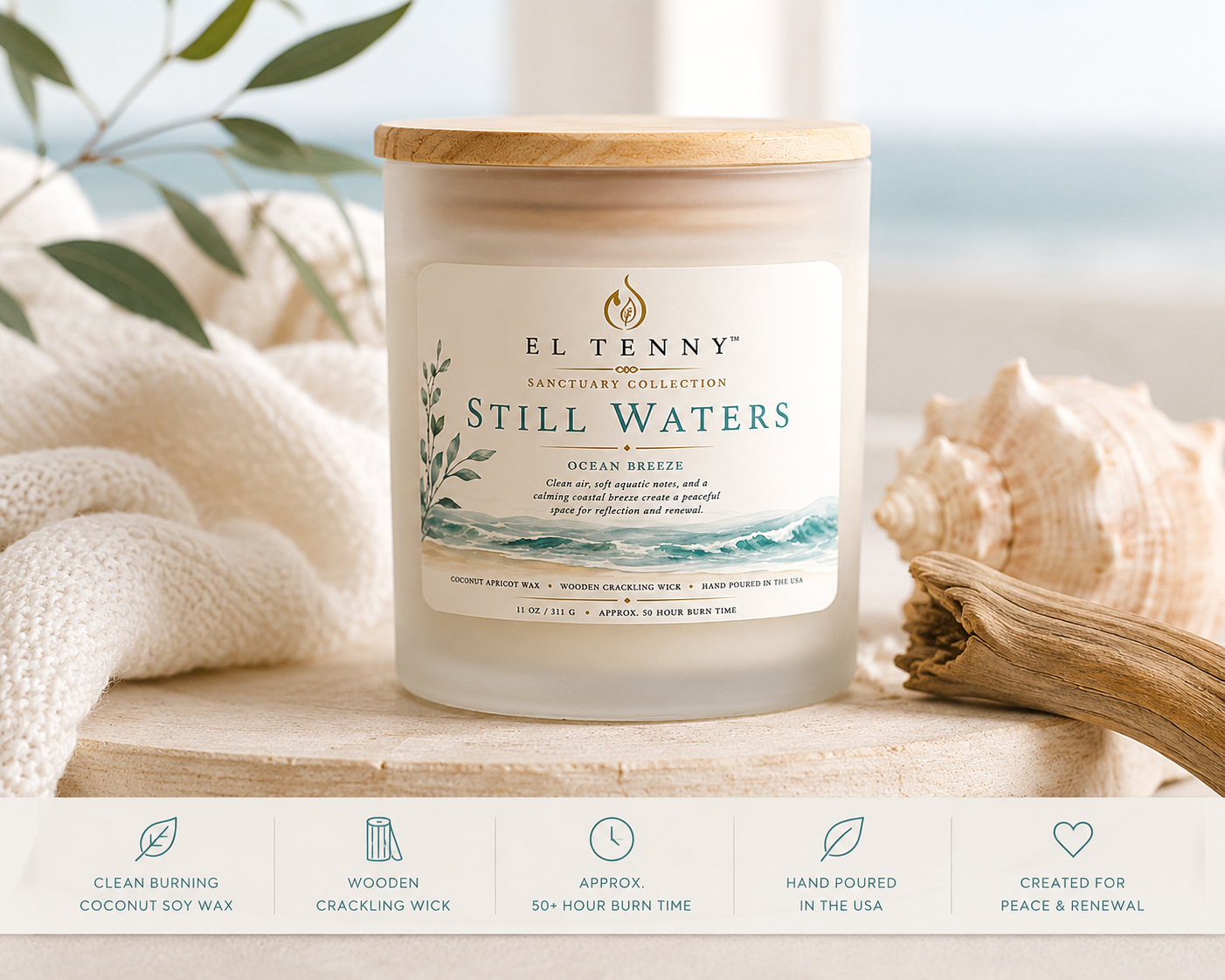 El Tenny™ Sanctuary Collection – Still Waters Candle