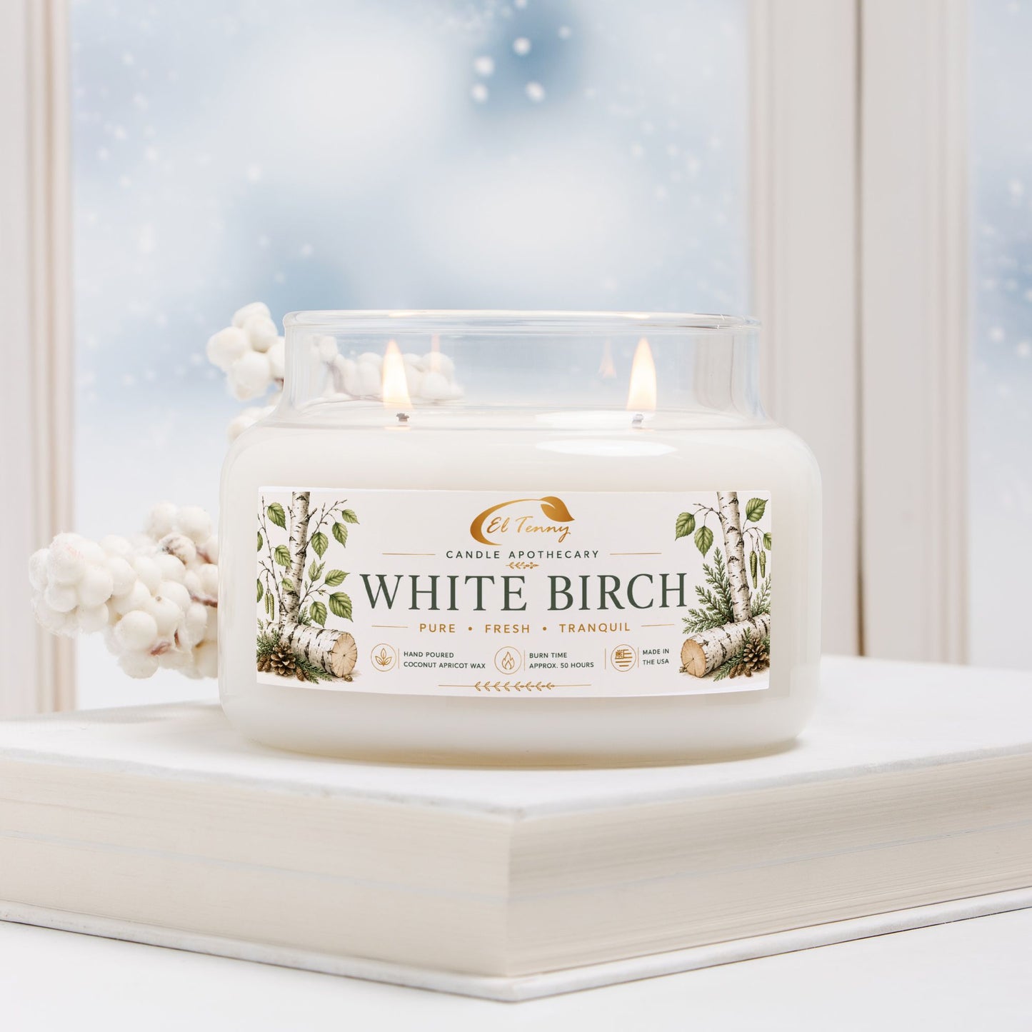 El Tenny™ White Birch Apothecary Candle