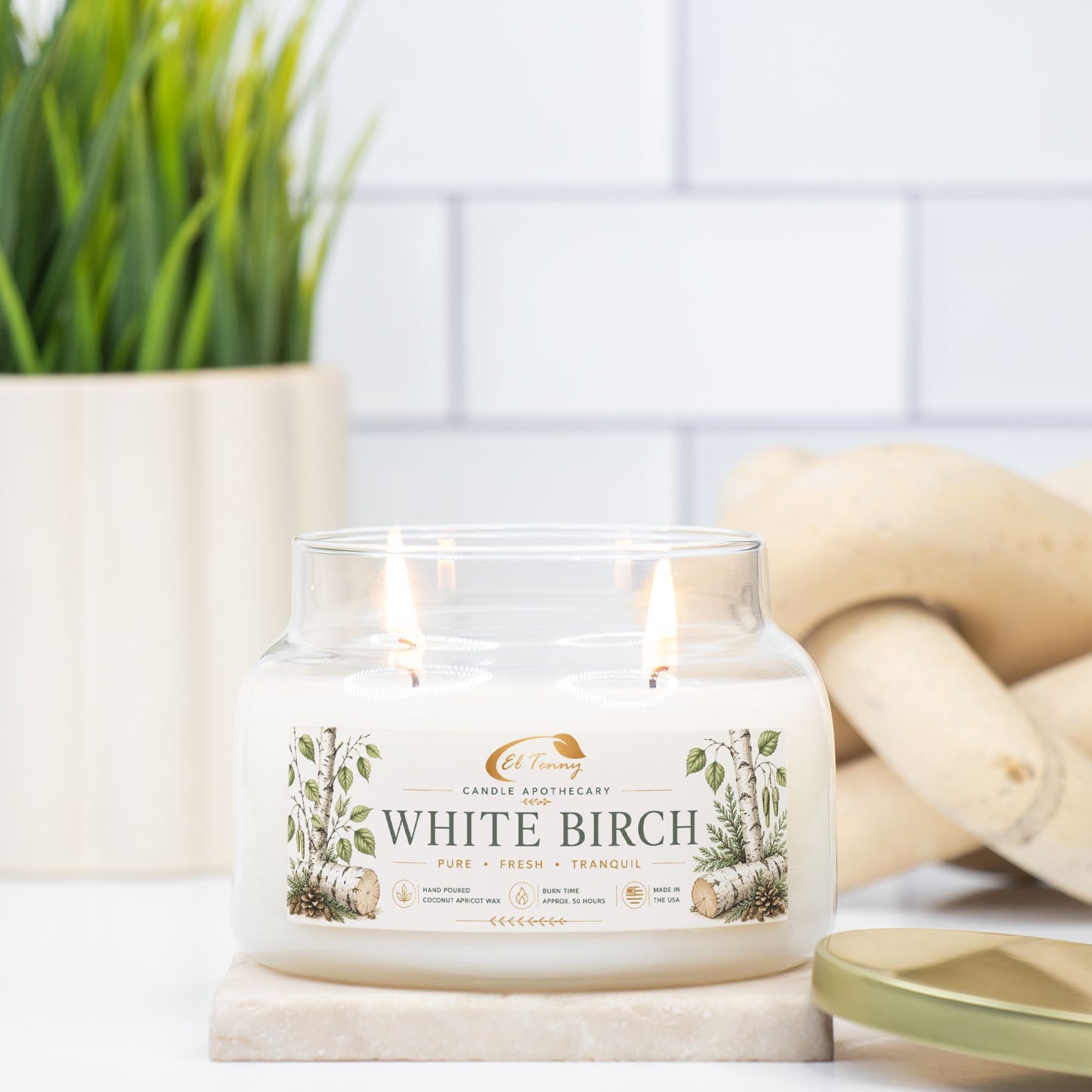 El Tenny™ White Birch Apothecary Candle