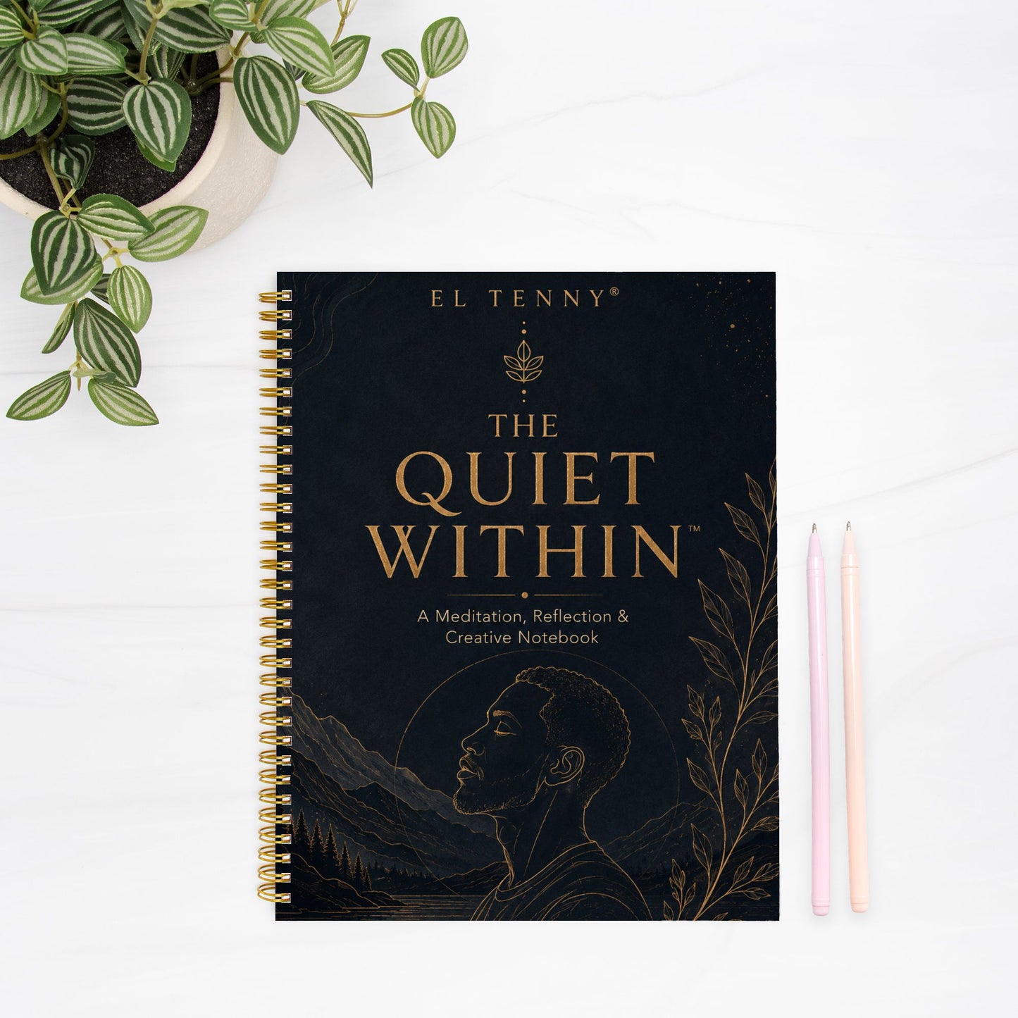 The Quiet Within™ Meditation, Reflection & Creative Notebook ~ Hardcover Spiral, 8.5 × 11