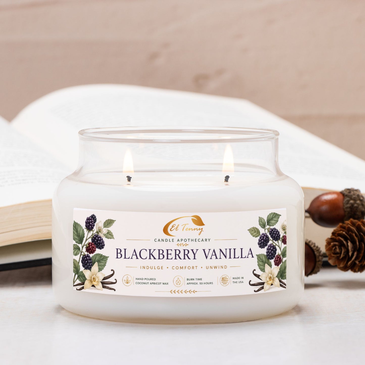 El Tenny™ Blackberry Vanilla Apothecary Candle