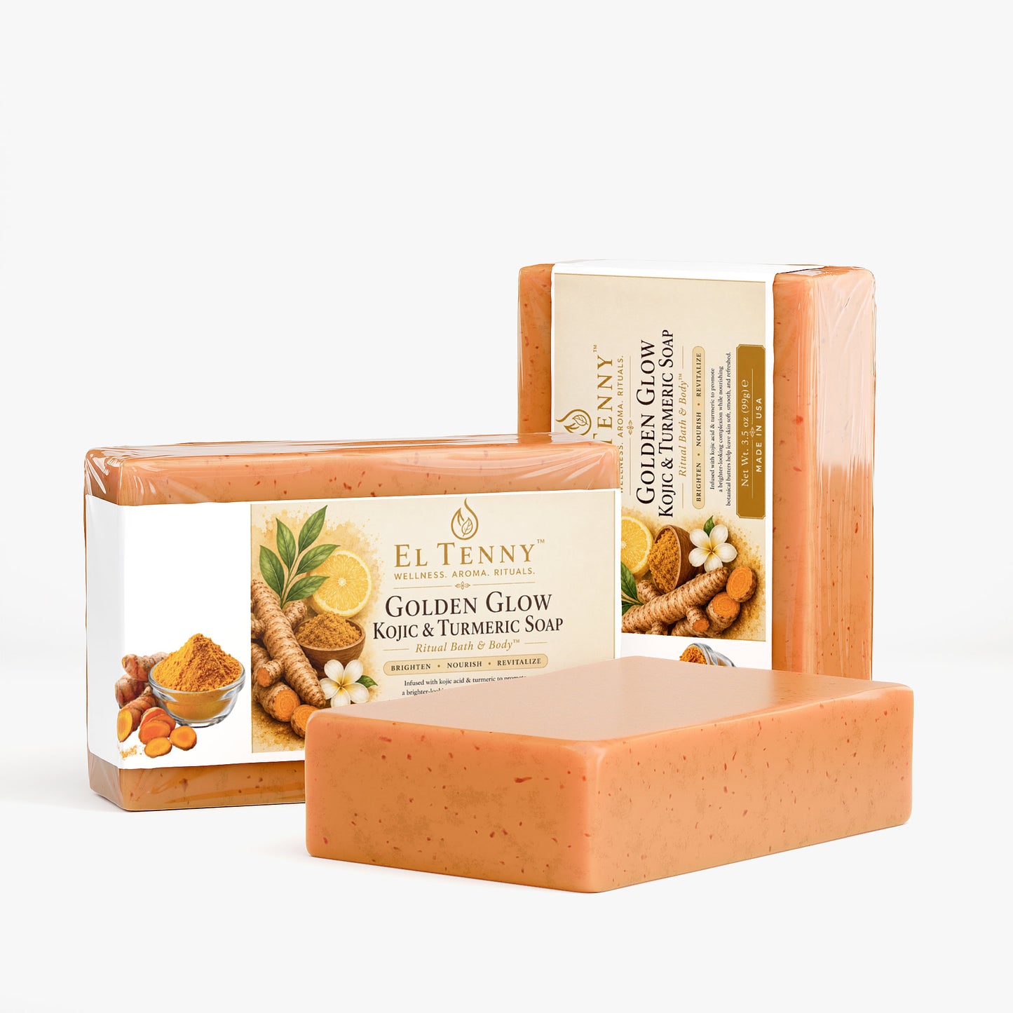 Golden Glow Kojic & Turmeric Soap | Ritual Bath & Body™ by El Tenny™
