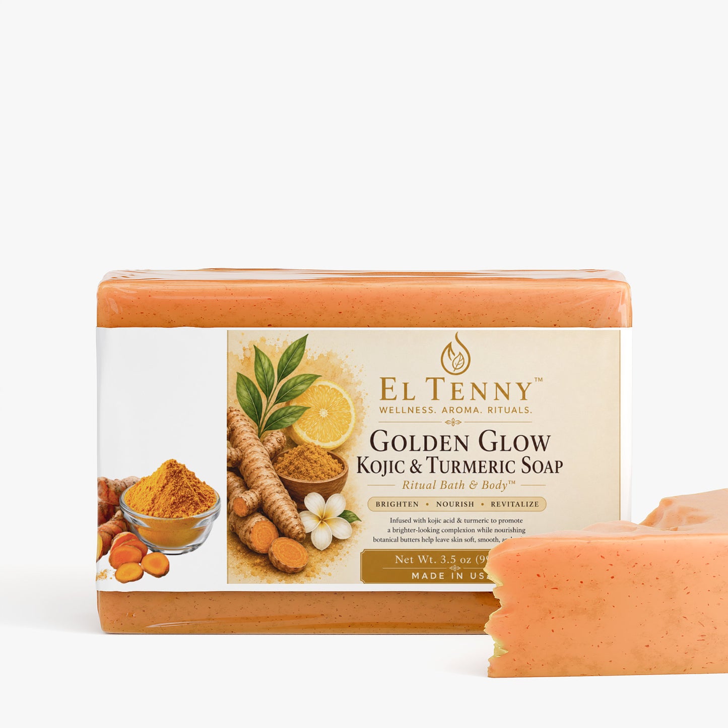 Golden Glow Kojic & Turmeric Soap | Ritual Bath & Body™ by El Tenny™