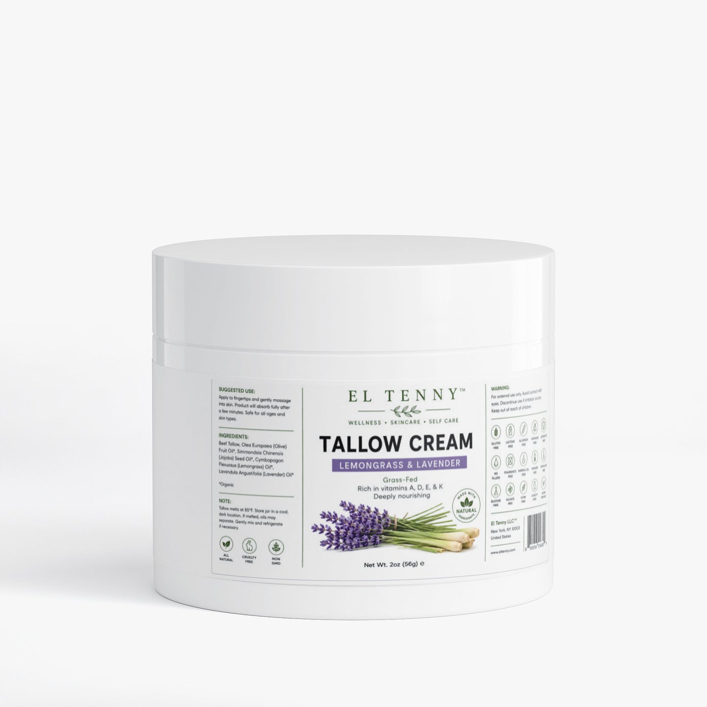 El Tenny™ Tallow Cream – Lemongrass & Lavender