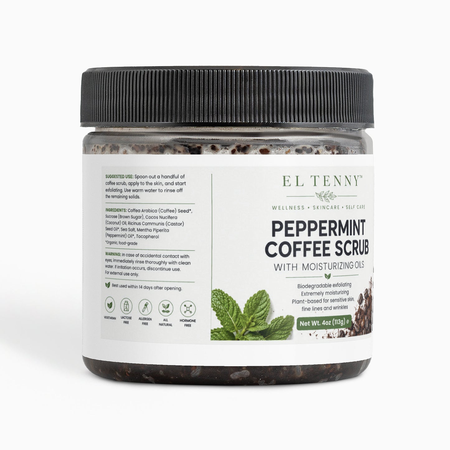 El Tenny™ Peppermint Coffee Scrub
