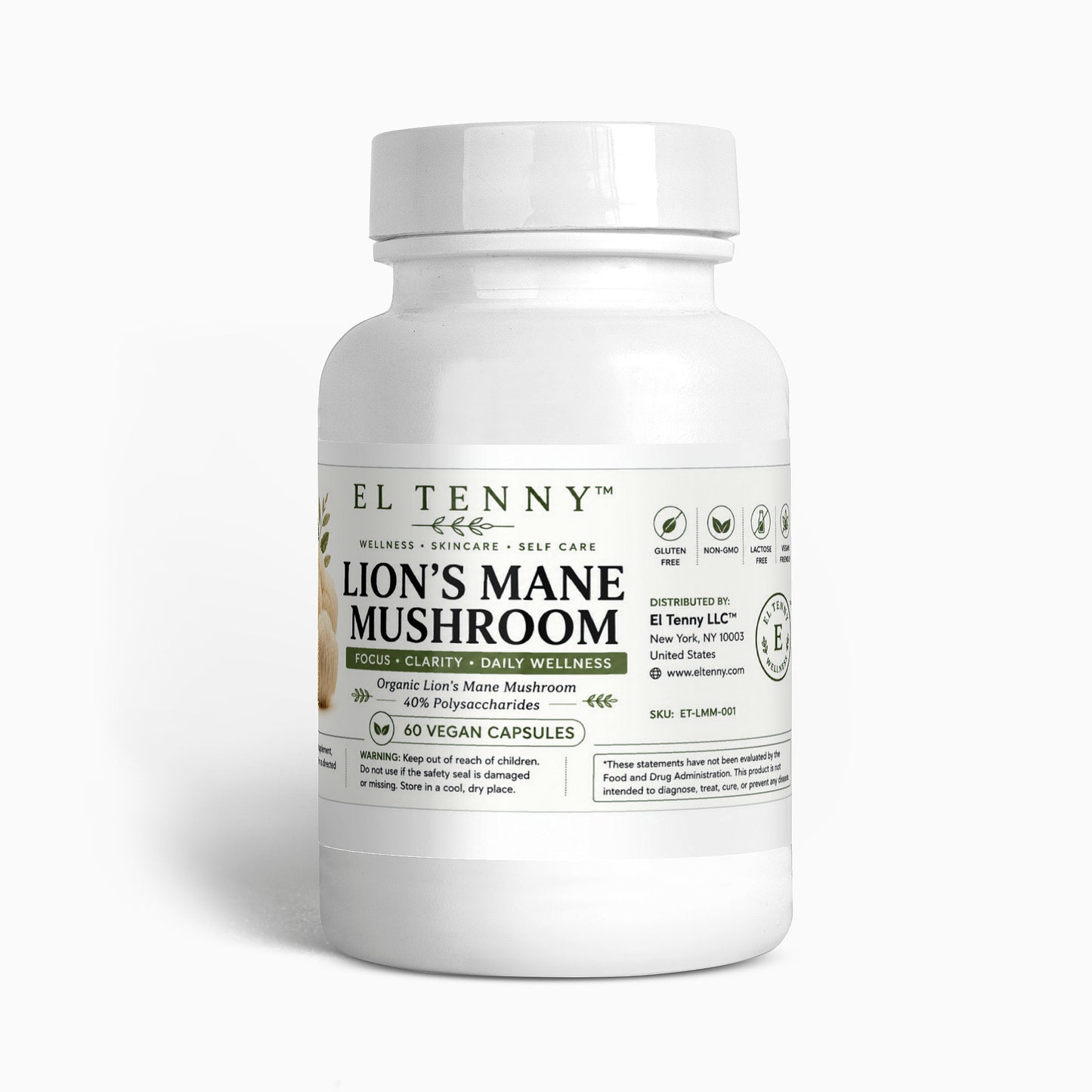 El Tenny™ Lion's Mane Mushroom Capsules