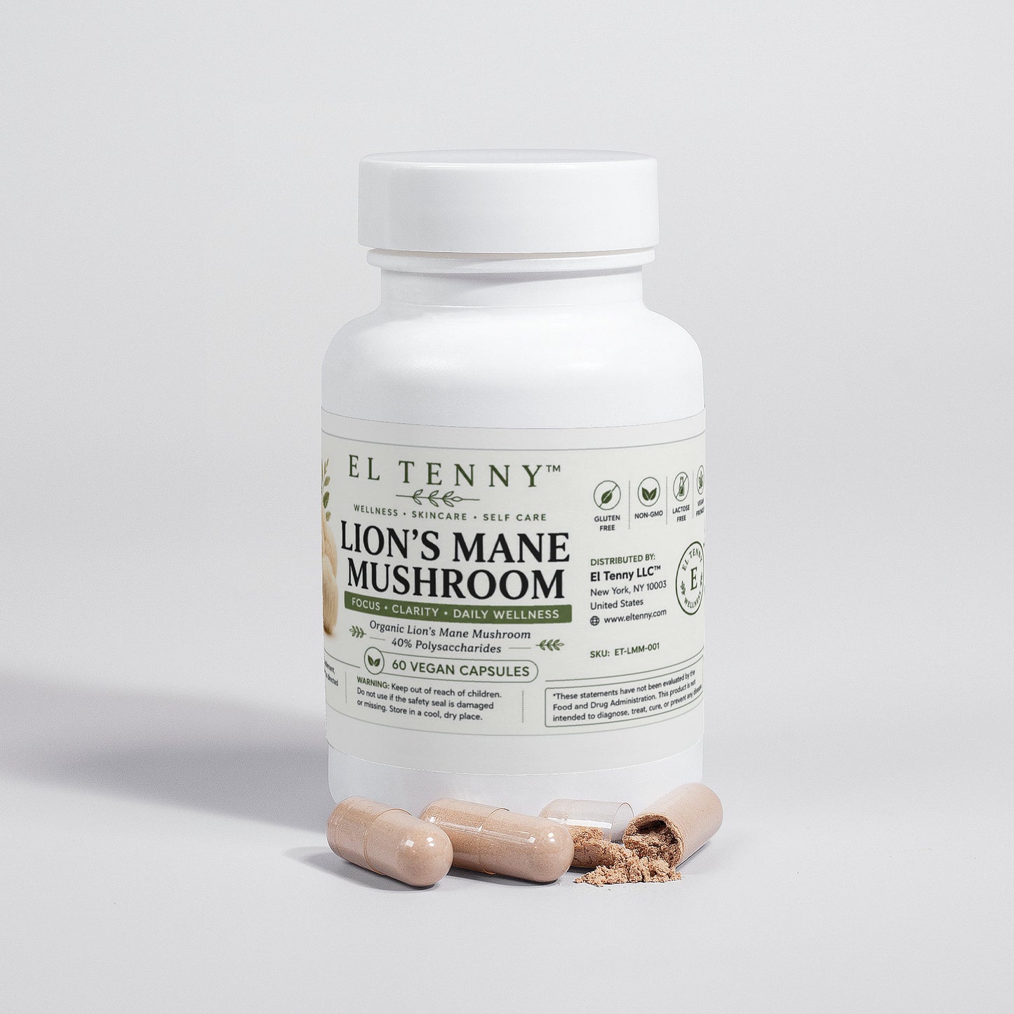 El Tenny™ Lion's Mane Mushroom Capsules