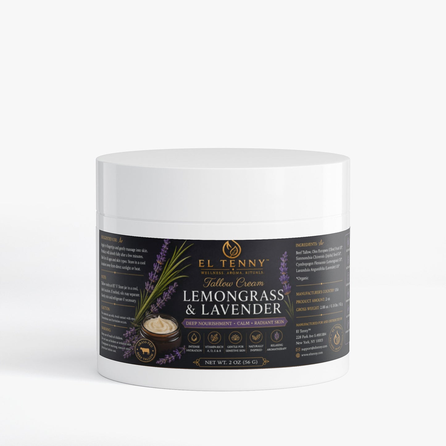 El Tenny™ Tallow Cream – Lemongrass & Lavender
