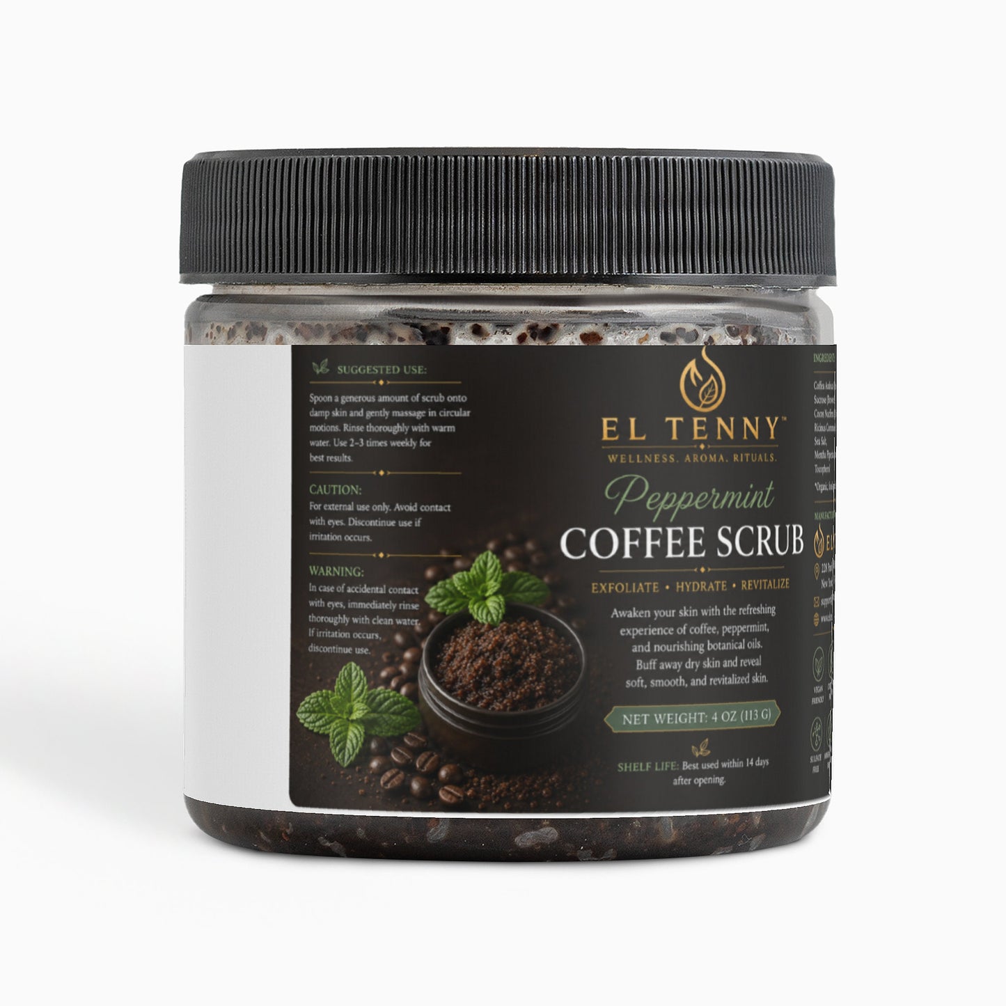 El Tenny™ Peppermint Coffee Scrub