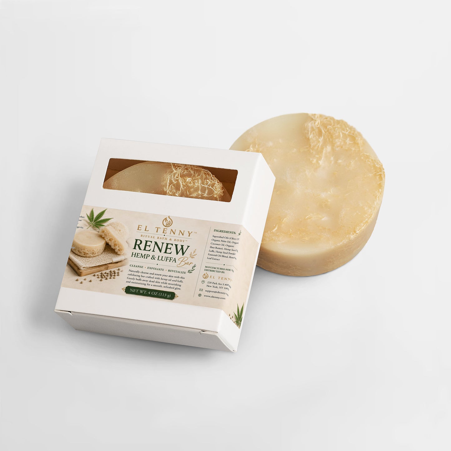 Renew Hemp & Luffa Bar | Ritual Bath & Body™ by El Tenny™