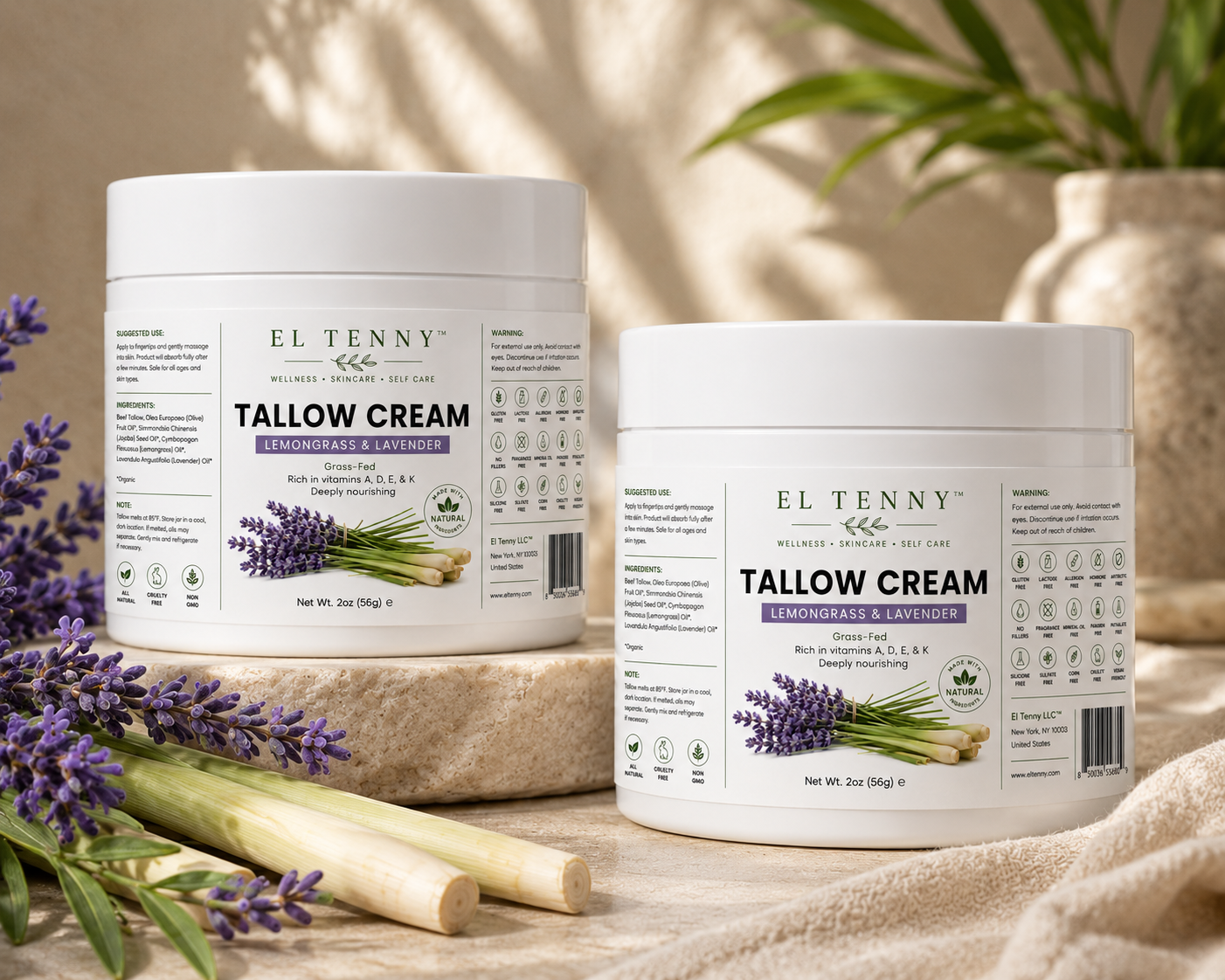 El Tenny™ Tallow Cream – Lemongrass & Lavender