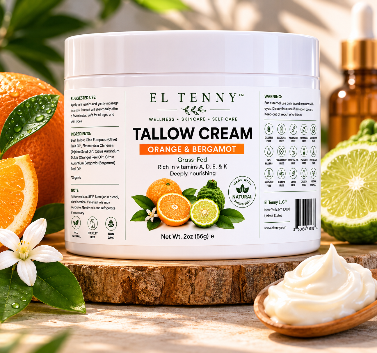 El Tenny™ Tallow Cream Orange & Bergamot