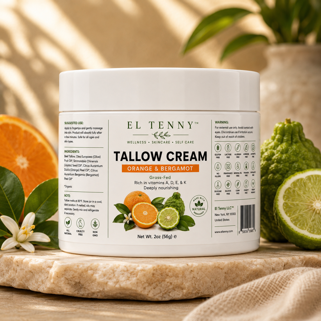El Tenny™ Tallow Cream Orange & Bergamot