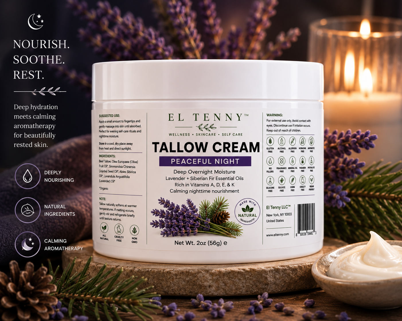 El Tenny™ Tallow Cream Peaceful Night