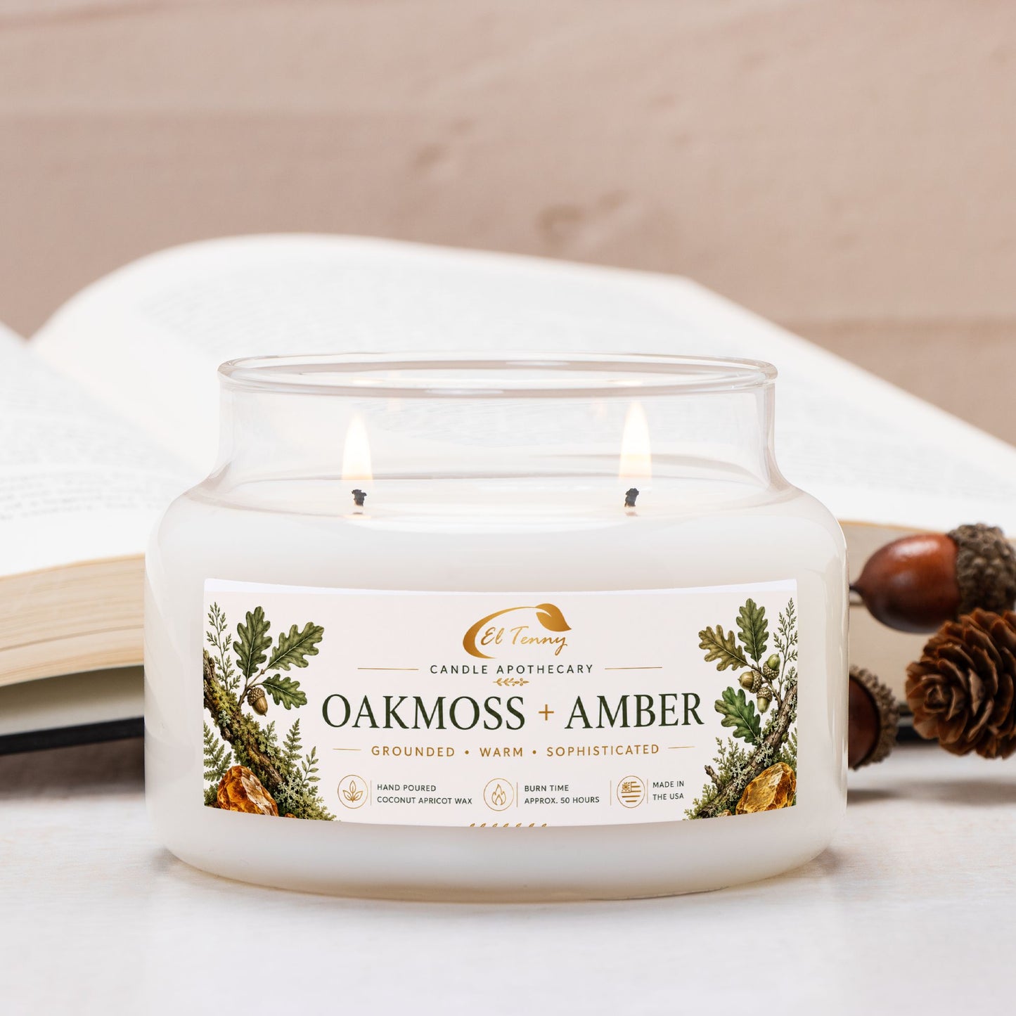 El Tenny™ Oakmoss + Amber Apothecary Candle