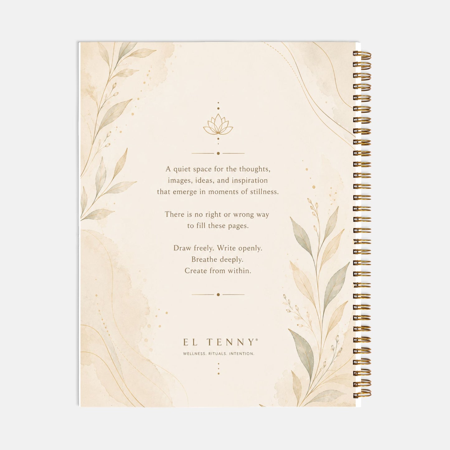 The Stillness Within™ Meditation Drawing & Reflection Notebook ~ Hardcover Spiral, 8.5 × 11
