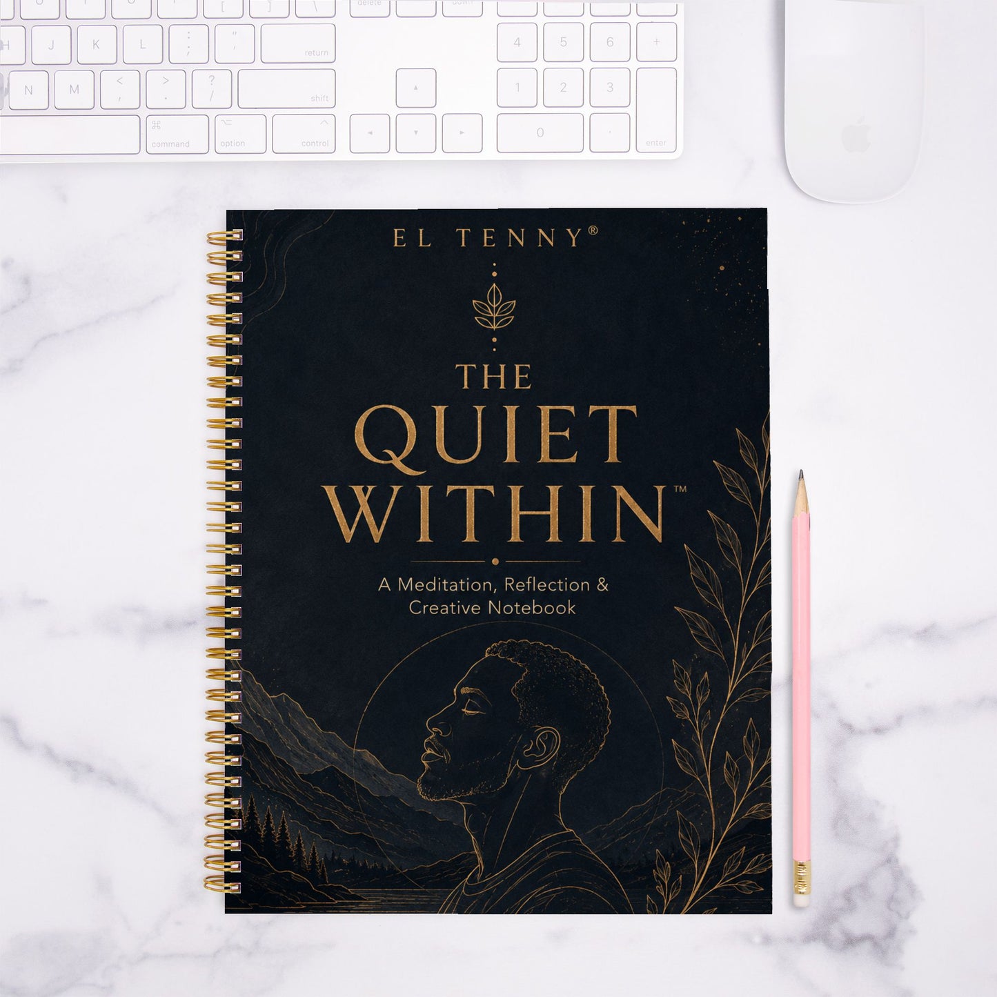 The Quiet Within™ Meditation, Reflection & Creative Notebook ~ Hardcover Spiral, 8.5 × 11