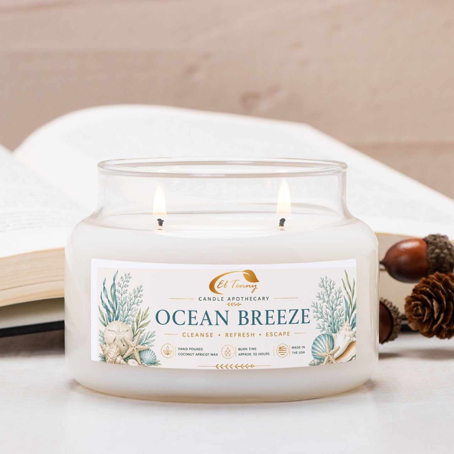 El Tenny™ Ocean Breeze Apothecary Candle