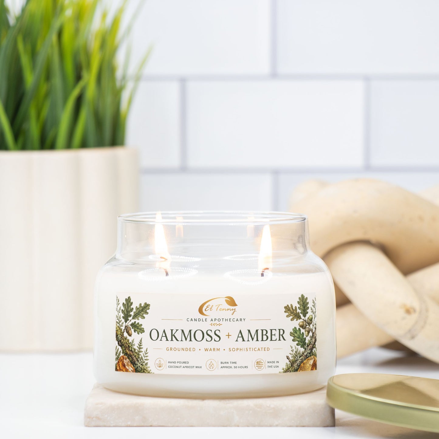 El Tenny™ Oakmoss + Amber Apothecary Candle