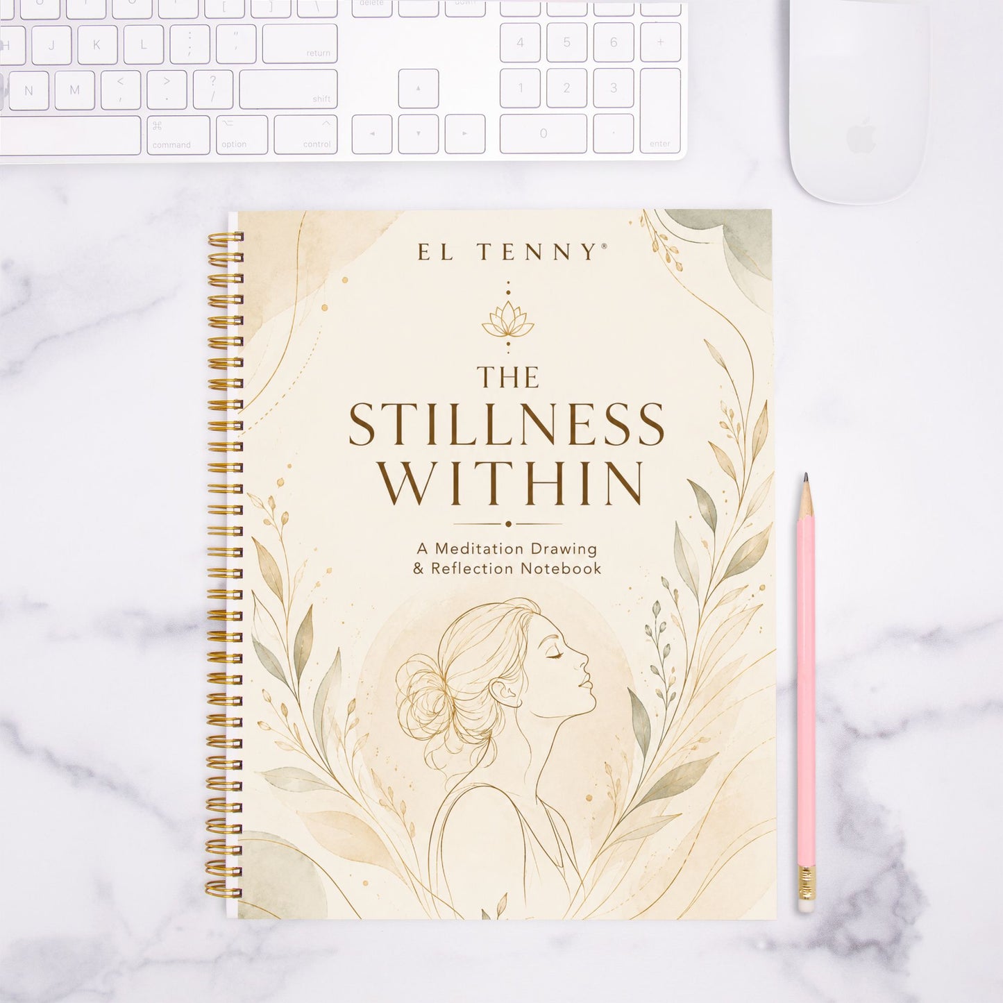 The Stillness Within™ Meditation Drawing & Reflection Notebook ~ Hardcover Spiral, 8.5 × 11