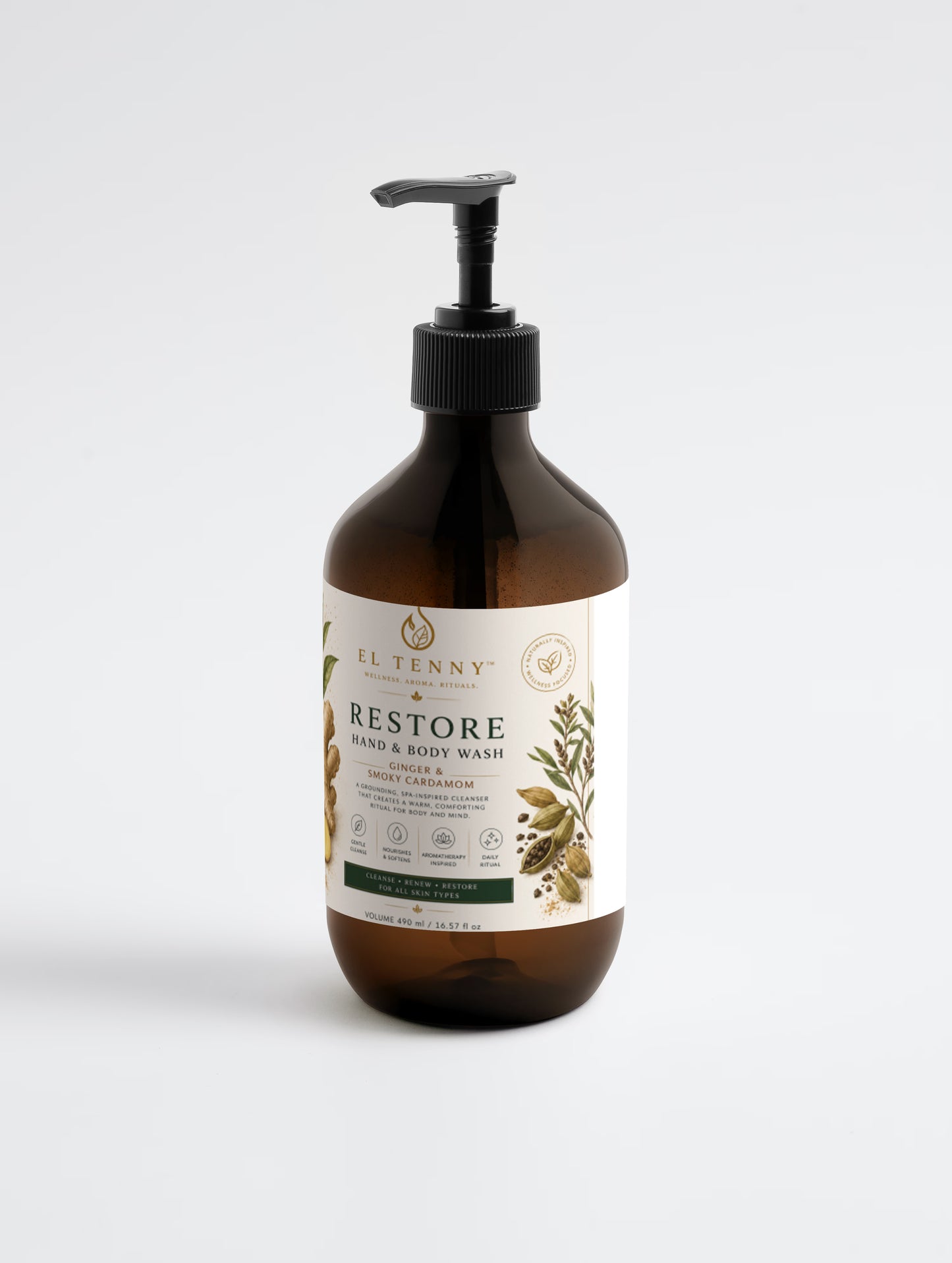 Restore Hand & Body Wash | Ginger & Smoky Cardamom