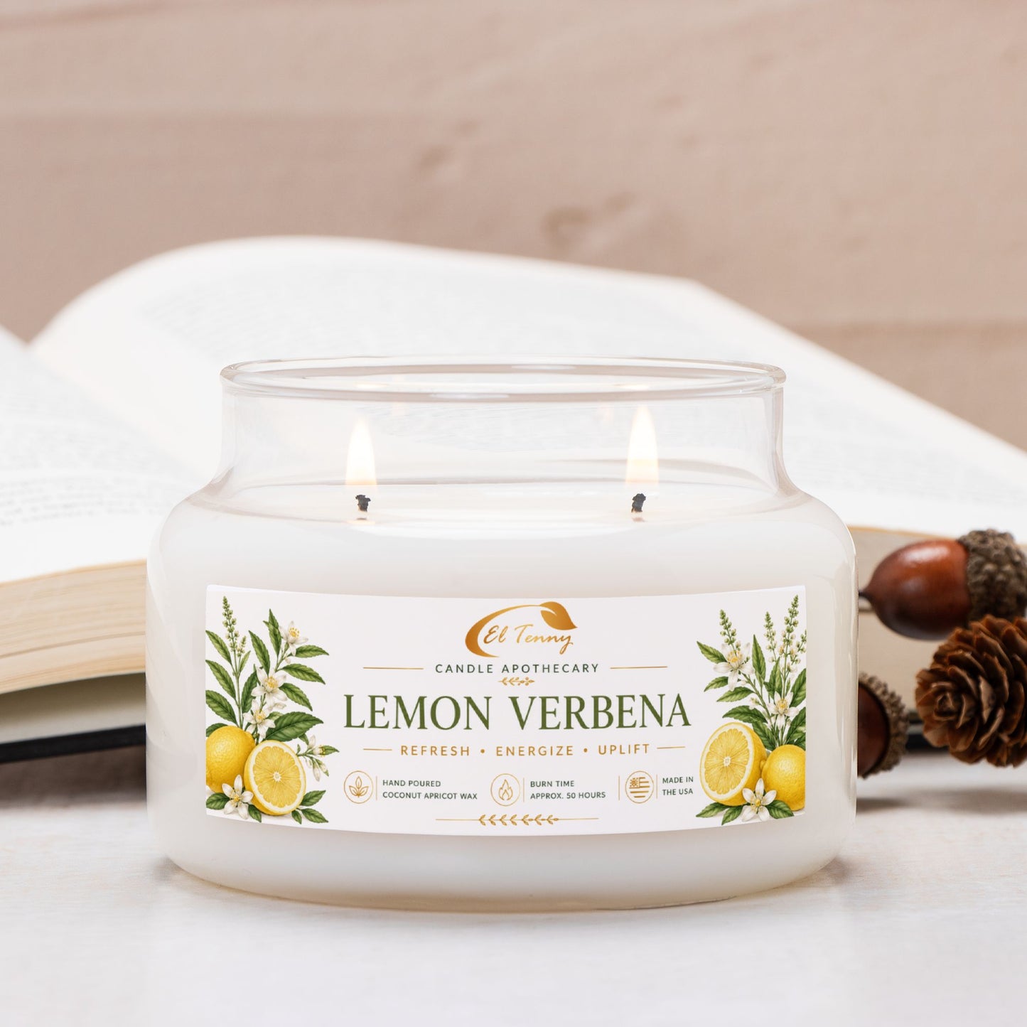 El Tenny™ Lemon Verbena Apothecary Candle