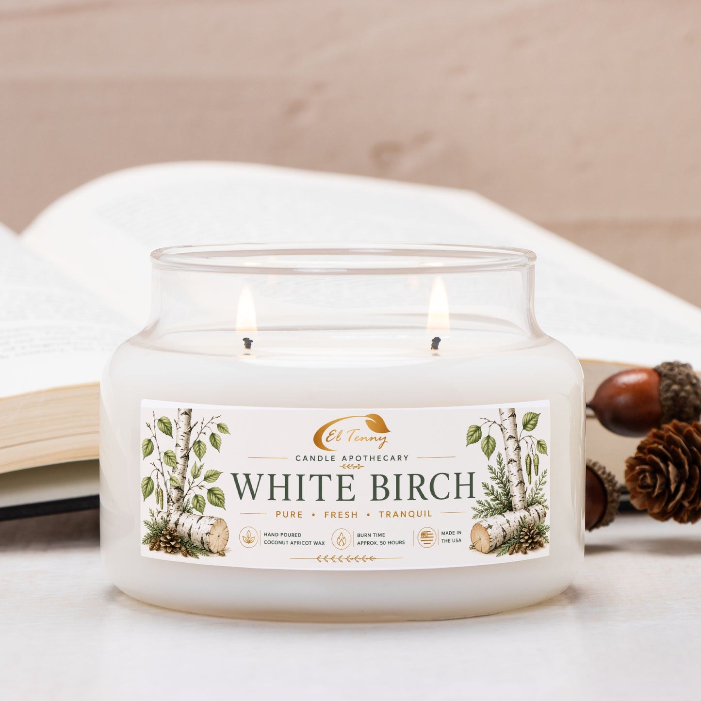 El Tenny™ White Birch Apothecary Candle