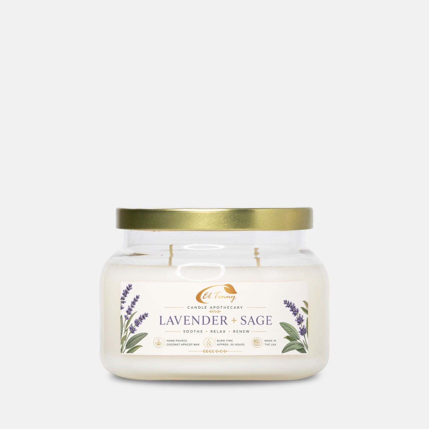 El Tenny™ Lavender + Sage Apothecary Candle
